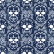 vector pattern with skulls N25