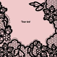 Black lace background with a place for text