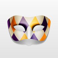 Vector Carnival Masquerade Party Mask Isolated on White N14