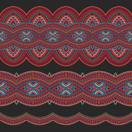 Abstract vector ornamental ethnic seamless stripes N2