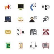 Communication Pixel Icons