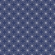 Traditional Japanese Embroidery Ornament Romby Sashiko Vector seamless pattern