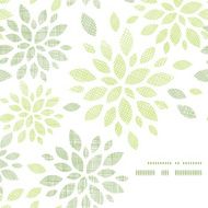 Fabric textured abstract leaves corner frame pattern background