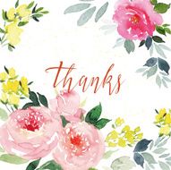 Watercolor greeting card flowers N201