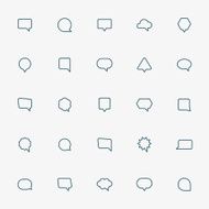 25 bubble talk minimal line icons N2