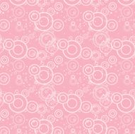Seamless texture of pink circles and flowers N2