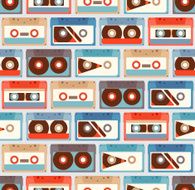 Seamless Pattern with cassettes