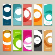 Ten vector pattern with abstract figures brochures N2