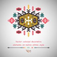 Colorful decorative element on ethnic style
