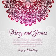 lacy vector wedding card template abstract circle floral ornament good N12