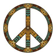 International peace symbol isolated on white N7
