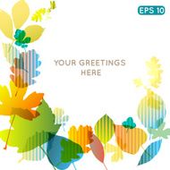 Abstract colorful leafs vector background N2