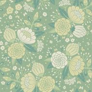 Seamless vintage pattern with decorative flowers N12