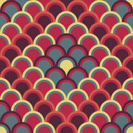 Abstract background with half circles Seamless vector pattern N3