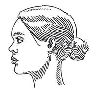Generic Woman Portrait Side View Drawing N2