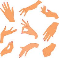 set woman hands