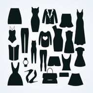 Clothes icon vector set