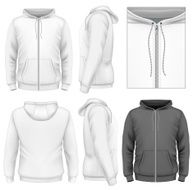 Men&#039;s zip hoodie design template