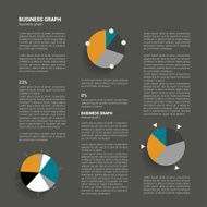 Modern flat page layout with text and chart diagram N3