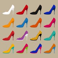 collection of vector shoes