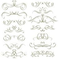 Calligraphy decorative borders ornamental rules dividers N6