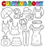Coloring book clothes theme 2
