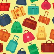 Seamless pattern with luggage