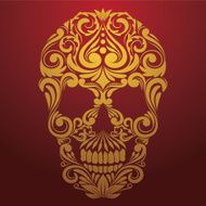 Gold Skull Ornamental