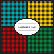 Set of lumberjack plaid patterns