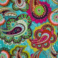 Colorful paisley seamless pattern N4