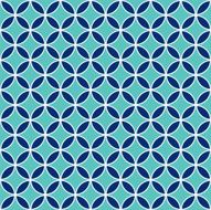 Seamless Intersecting Geometric Vintage Circle Pattern