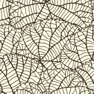 Seamless vector pattern with stylized autumn leaves N11