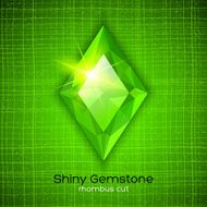 Shiny emerald on textured background N2