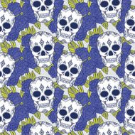 vector pattern with skulls N26