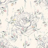 grungy floral seamless pattern N3