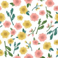 Cute floral seamless pattern background N45