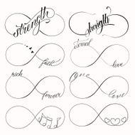 Infinity symbols set
