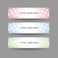 Three abstract banner headers vector eps10