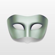 Vector Carnival Masquerade Party Mask Isolated on White N15