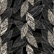 Monochrome seamless pattern of abstract leaves N14