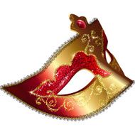 Isolated Venician carnival mask