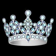 women silver crown on a black background N2