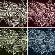 Animal skin and swirls