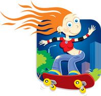 Girl on a skateboard N2