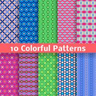 Colorful vector seamless patterns (tiling)