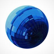 abstract blue stripe style round pattern background