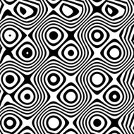 Abstract circles background Black and White Square Vector