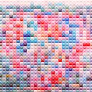 abstract mosaic style heart pattern background