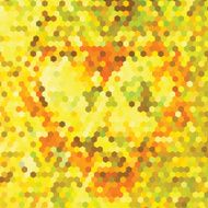 abstract colorful mosaic style heart shape background