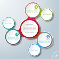 Infographic Design Colored Chains White Circles 3 Options N2